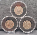 Set of 3 - MERCURY DIME GEM BU UNCIRCULATED 90% SILVER 10C PDS IN CASE HOLDER