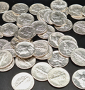 Lot of 25 - Mercury Dimes AU Almost Uncirculated 90% Silver 10C PDS Free Ship!!