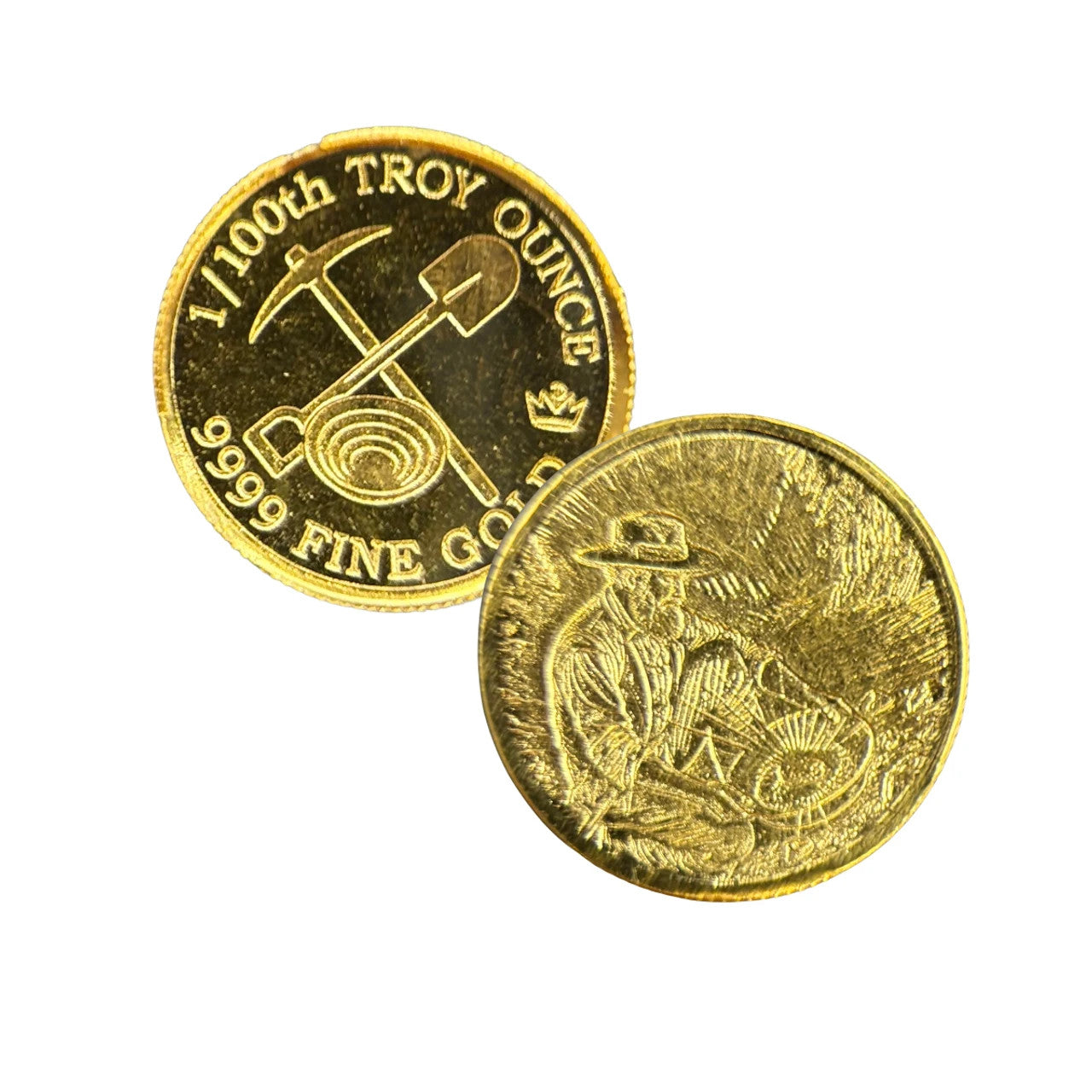 1/100 oz .9999 Fine Gold Round - Gold Prospector (Sealed in Capsule)