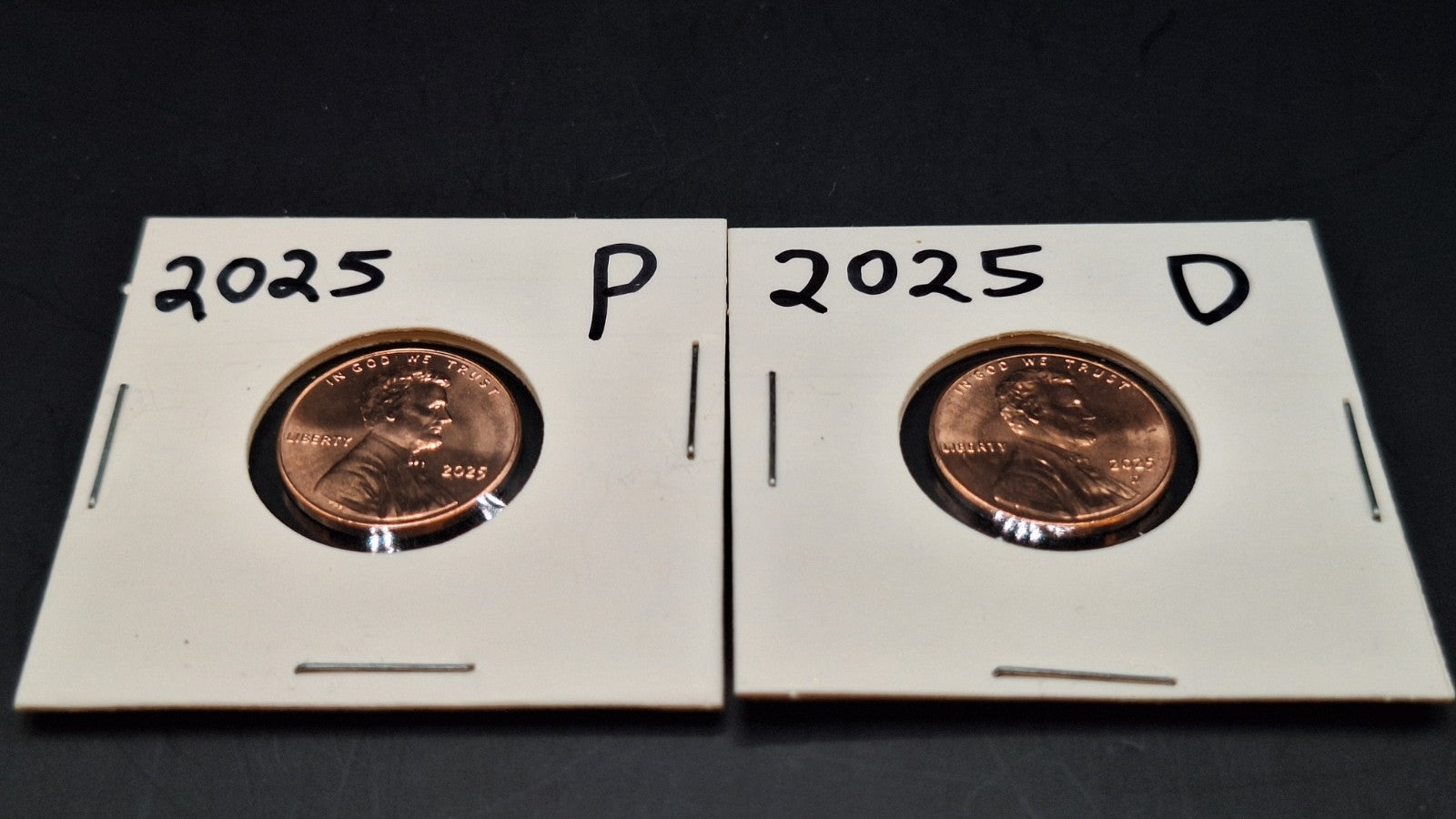 Trump Tribute Card w/ 1g Valcambi Silver Bar & 2025 P&D Lincoln Cent Set BU