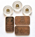 3x 24K Liberty Gold Coins 1/200 oz .9999 + FREE 3x 1 oz Copper Bars Set