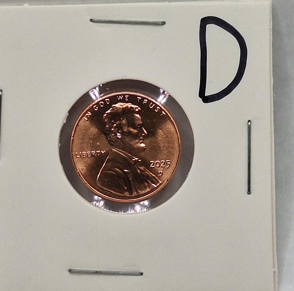 2025 PD P D ABRAHAM LINCOLN SHIELD CENT BRILLIANT UNCIRCULATED ⭐ READY 2 SHIP