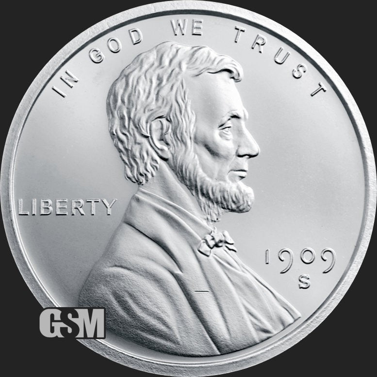 1 oz Lincoln Wheat Cent Silver Round