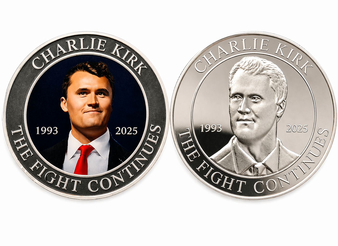 Charlie Kirk Silver Set + BONUS Spirit Tribute Card w/ 1g Valcambi Silver Bar!
