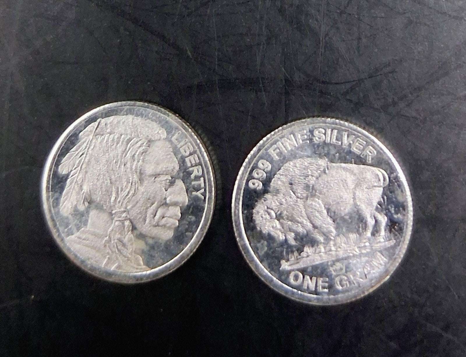 10 Grams Total .999 Fine Silver Buffalo Rounds Lot Fractional Silver Bullion