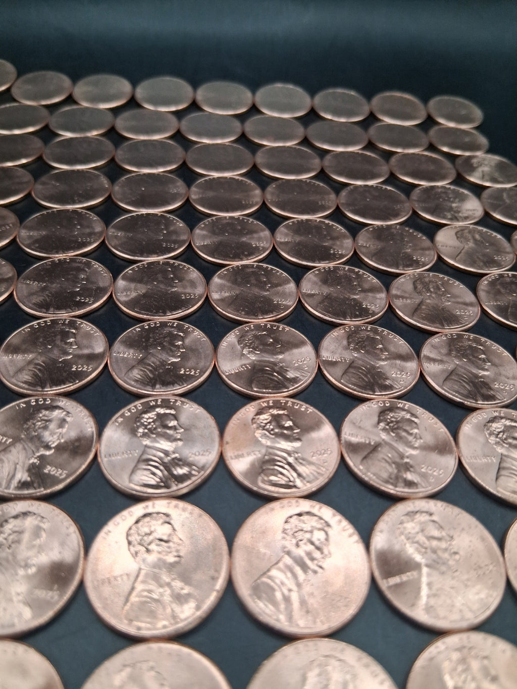 100 Mixed 2025 Lincoln Pennies | 2 Rolls (50 P & 50 D) Uncirculated Mint Cents