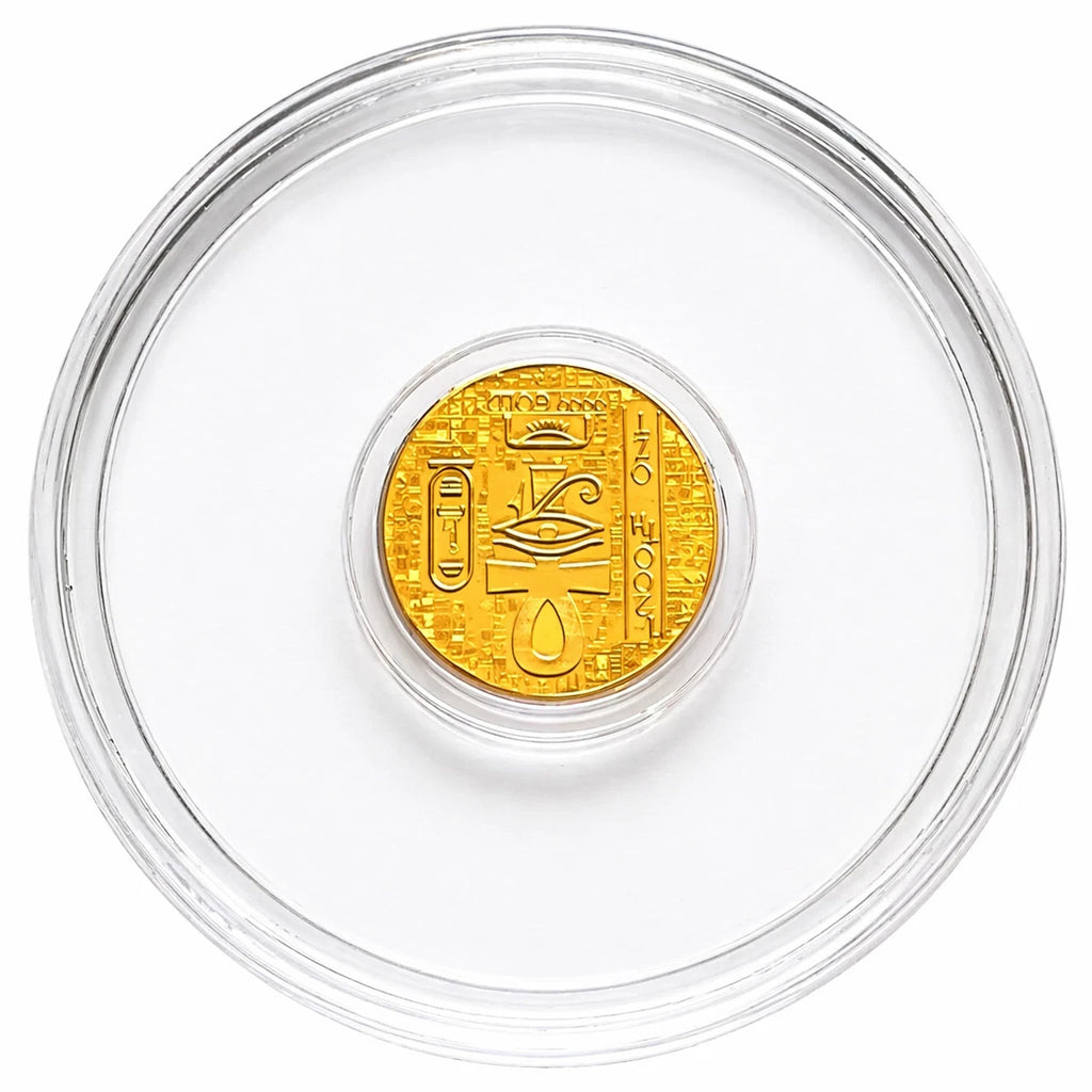 24K .9999 Gold 3 Coin Set – Eagle Flag / Mercury / Scarab Bullion Rounds