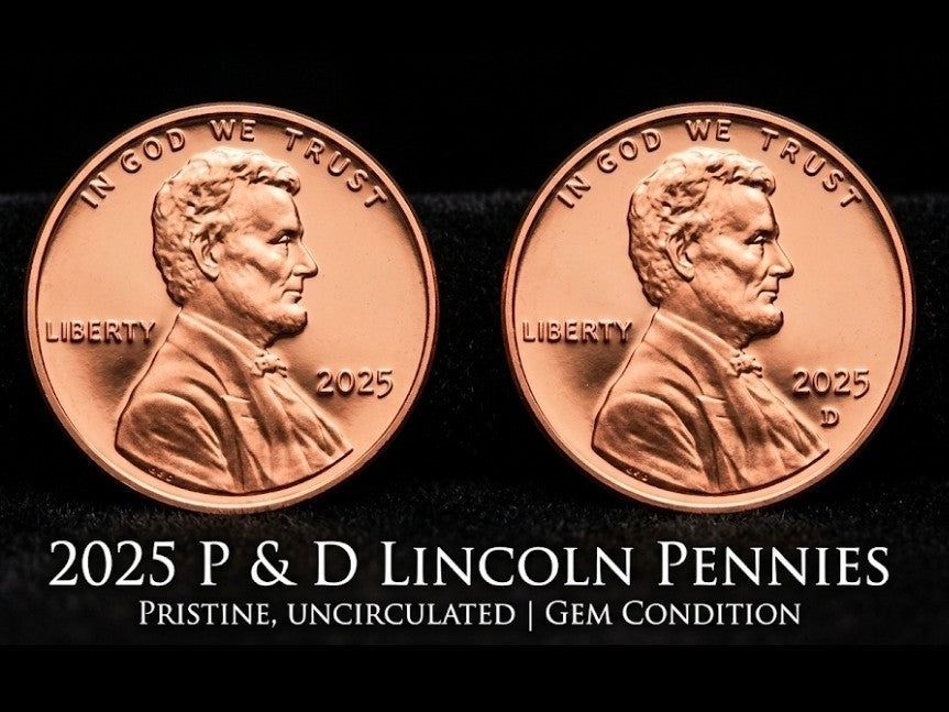 2025-P&D Lincoln Shield Cent - 2 Penny Set - RED BU - IN STOCK - FREE SHIPPING