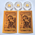 3x 24k Gold American Eagle Flag Coin + 2x FREE 1/4000 oz Idaho Goldback Notes