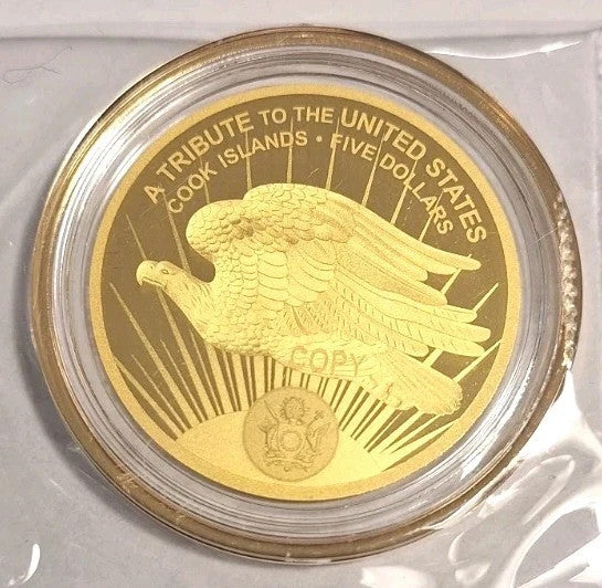 2026 Cook Islands $5 Gold Coin Set – St Gaudens + Buffalo 100mg .9999 Fine