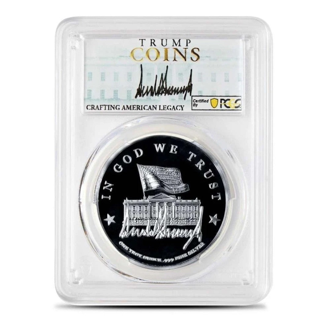 IN STOCK! 1 oz SILVER President Trump First Medallion PCGS GEM Proof MAGA Coin