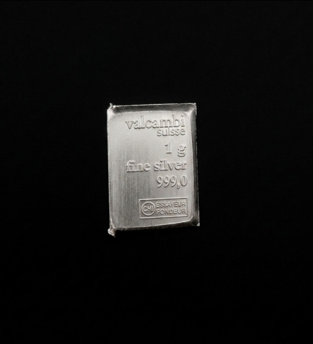 VALCAMBI SUISSE 1 GRAM FINE SILVER BAR .999 PURE