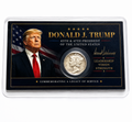 Donald Trump Laminated Card w/ Mercury Dime 90% Silver BU/UNC Free Shipping PDS