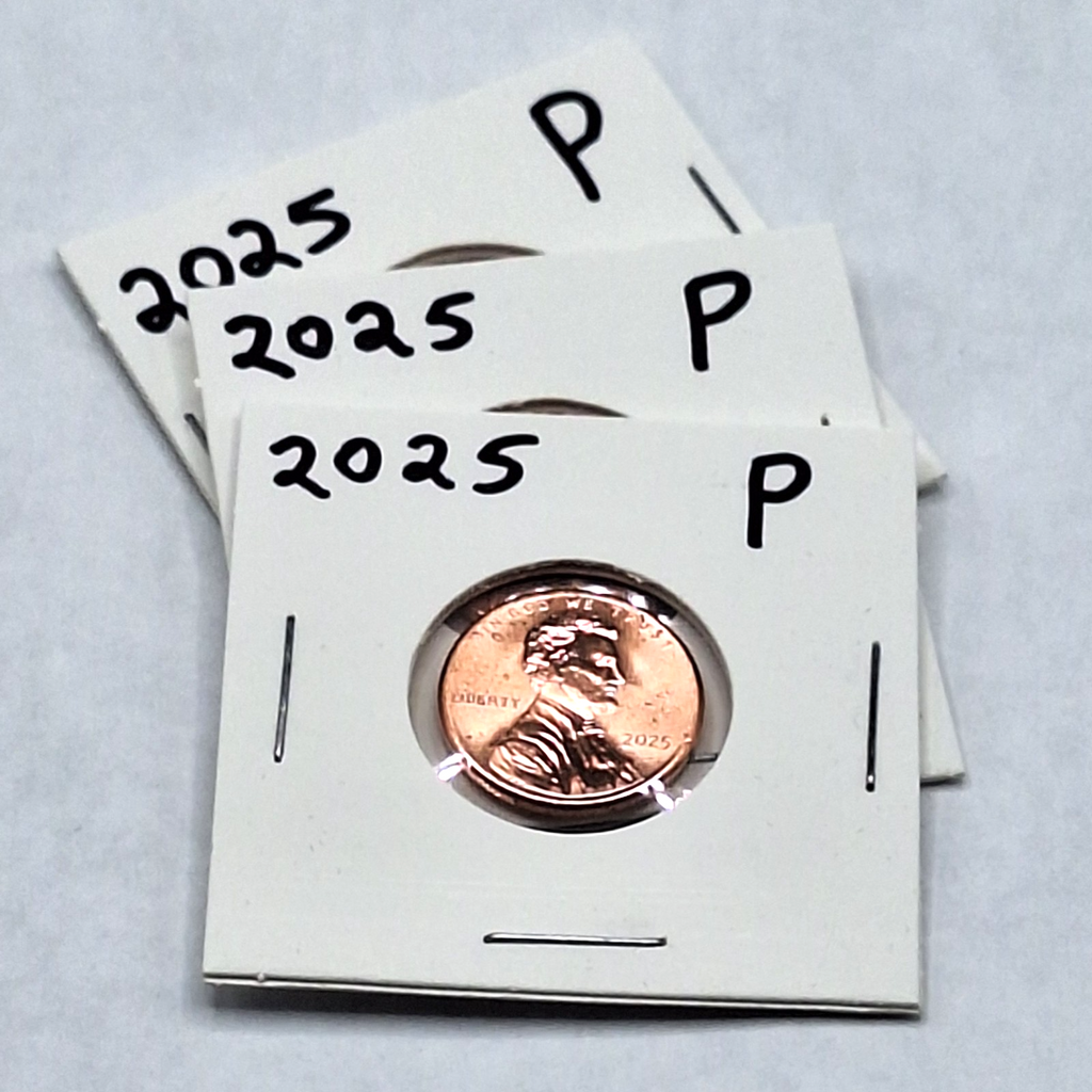 Lot 3x 2025-P Lincoln Shield Cent Penny Gem BU Uncirculated In Protective Holder