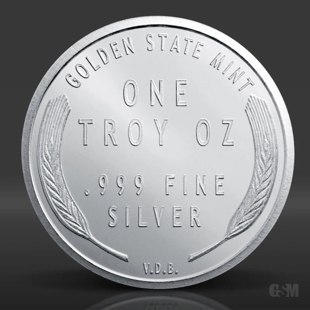 Lincoln Wheat Cent Silver Round .999 fine Silver Bullion 1 Troy Ounce