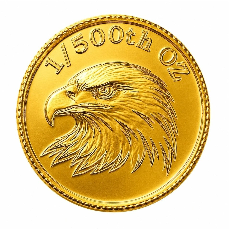 Lot 2 x 1/500 oz .9999 Fine Gold Round American Eagle (Sealed in Capsule)
