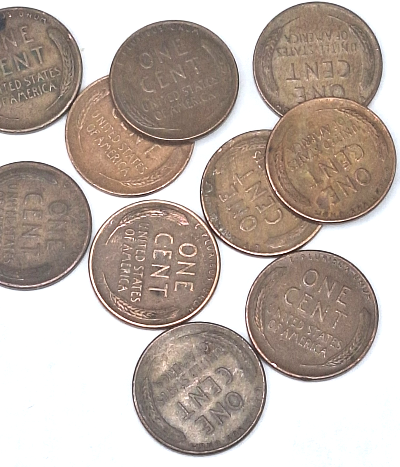 LOT 10 - 1909-1958 - Random Date Lincoln Wheat Penny - Free Shipping Circulated