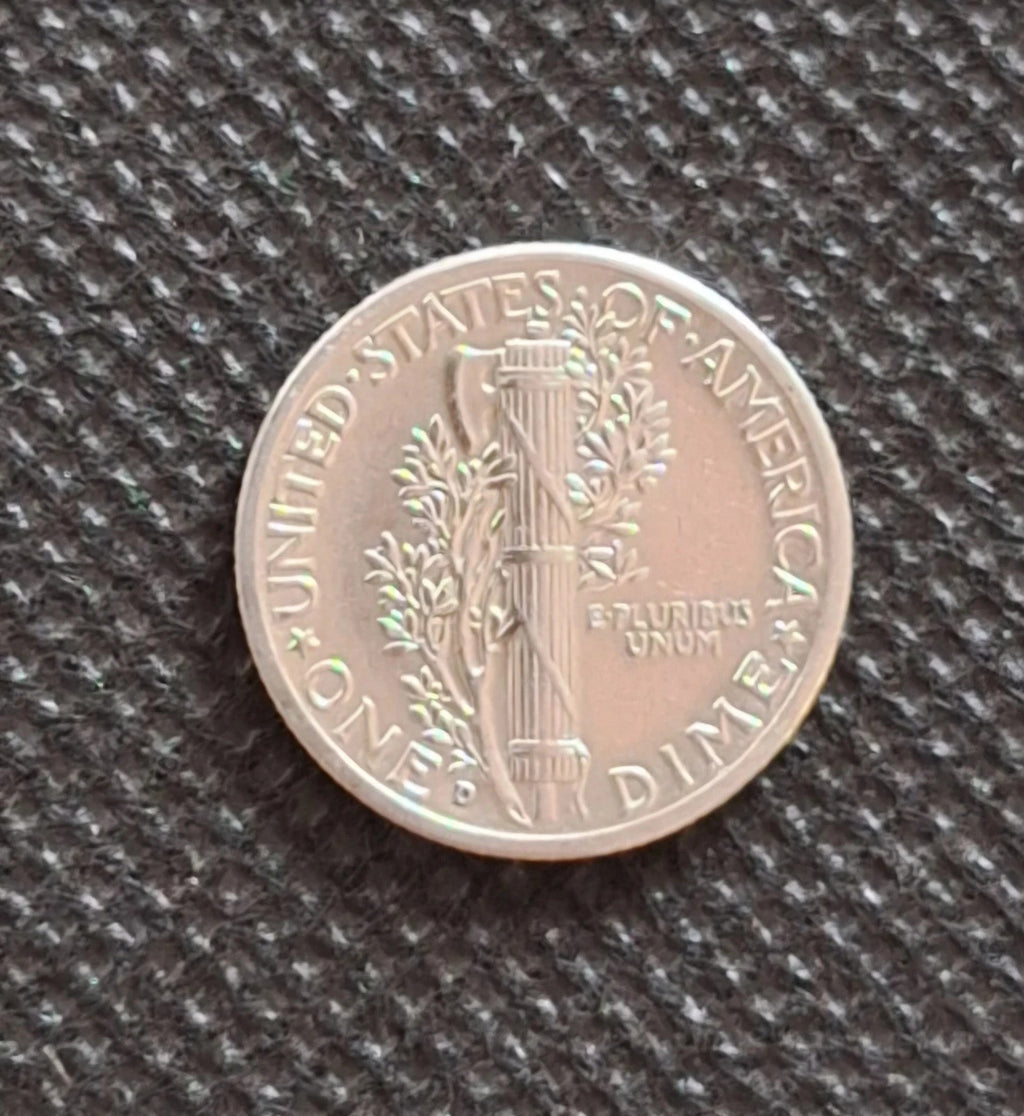 Mercury Dime GEM BU Uncirculated 90% Silver + 2025 P&D Pennies BU Set