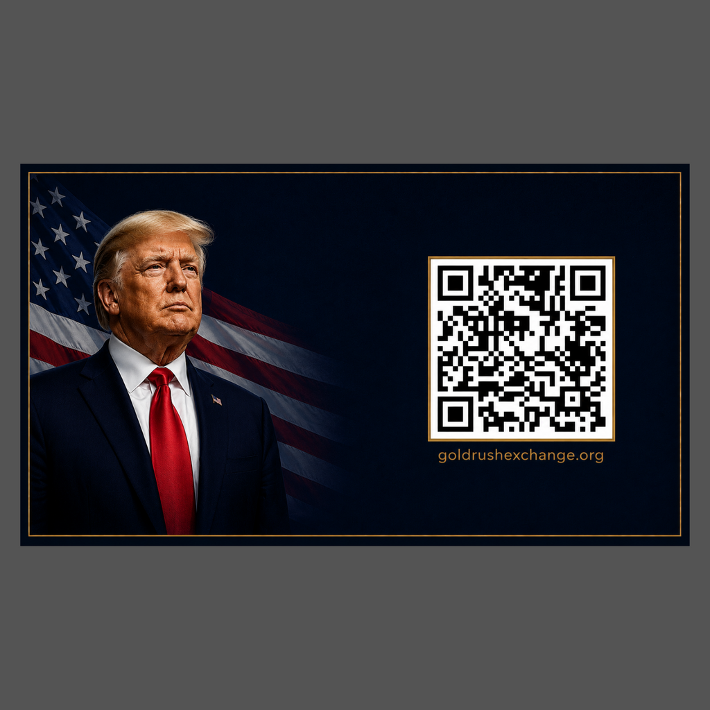 Donald Trump Tribute Card w/ Genuine 1g Valcambi Suisse .999 Fine Silver Bar