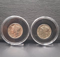 Set of 2 - MERCURY DIME GEM BU UNCIRCULATED 90% SILVER 10C PDS IN CASE HOLDER