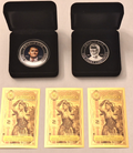 Charlie Kirk 2-Coin .999 Silver Set w/ Display Cases + 3 FREE Idaho Goldbacks!