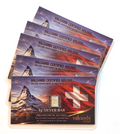 5x 1g Valcambi Suisse Silver Bar .999 Fine Silver in Sealed Swiss Display Card