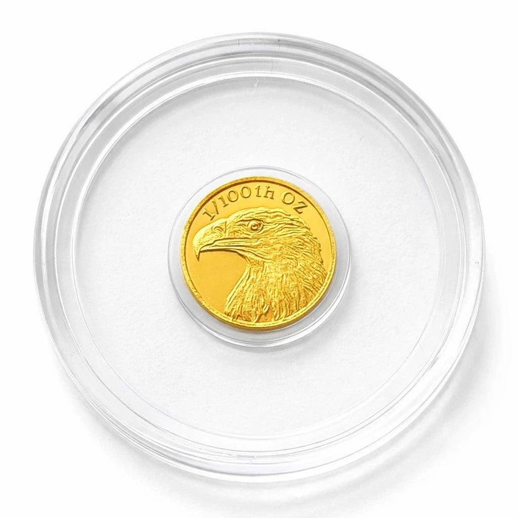 24K .9999 Gold 3 Coin Set – Eagle Flag / Mercury / Scarab Bullion Rounds
