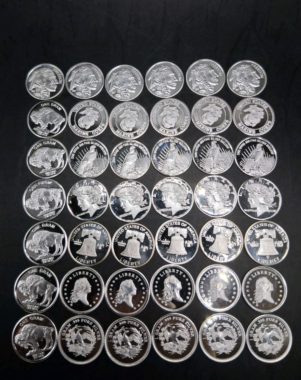 Lot 38 x Pure .999 Fine Silver Rounds Premium New Bullion Estate Coin Designs 🔥