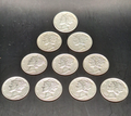 Set of 10 - Mercury Dimes AU Almost Uncirculated 90% Silver 10C PDS Free Ship!!