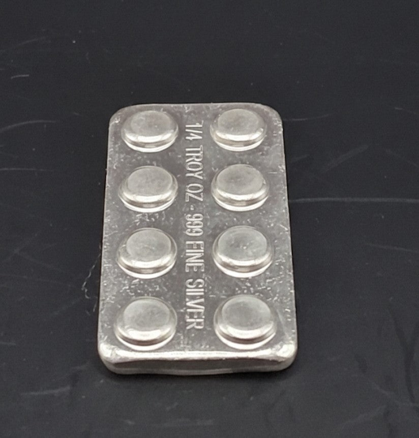 Lot of 3 - 1/4 oz .999 Fine Silver Bars (3/4 oz Total) Stackable Building Blocks