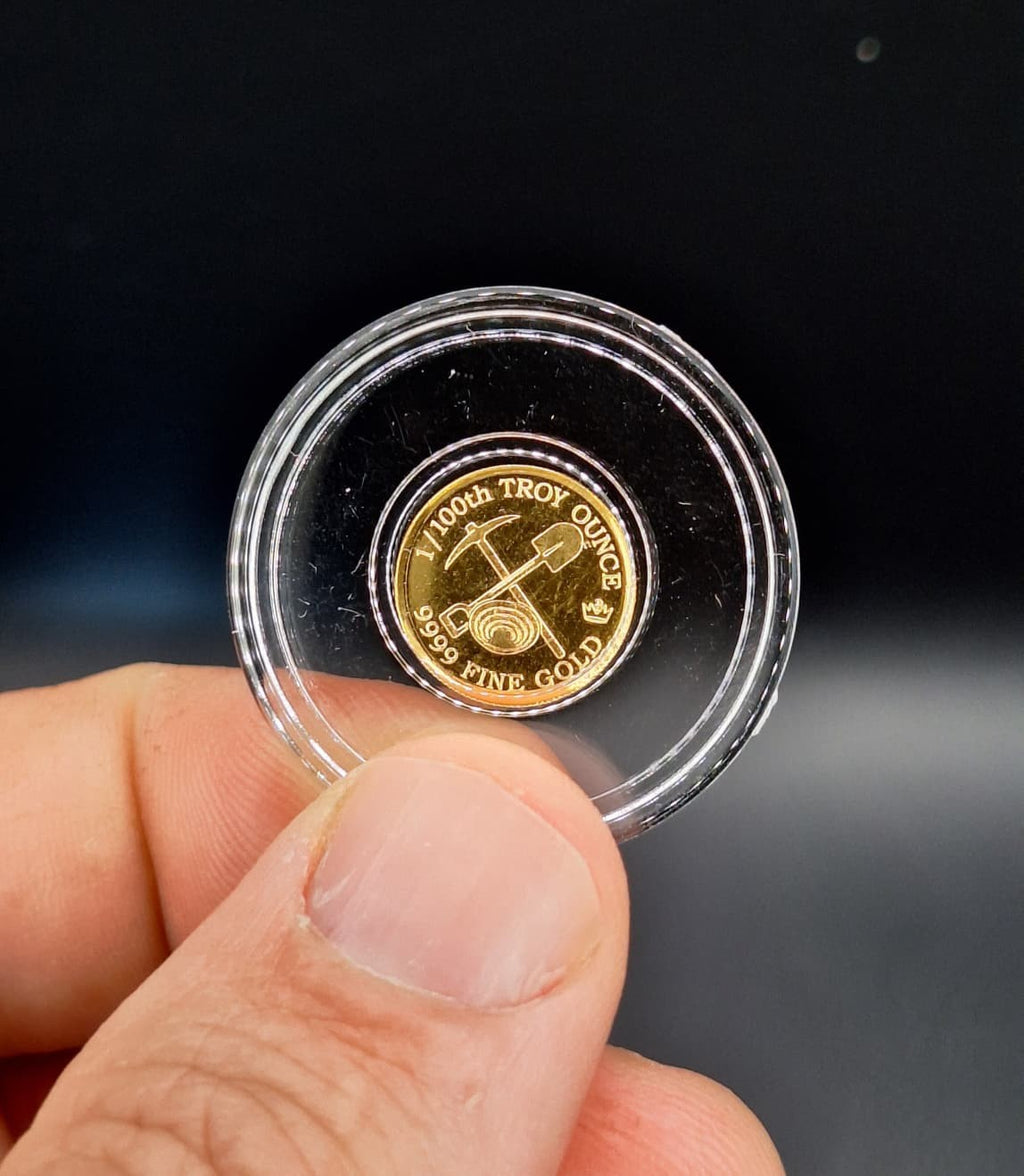 .9999 Pure Gold Coin Prospector Round Sealed In Capsule Ships Free!
