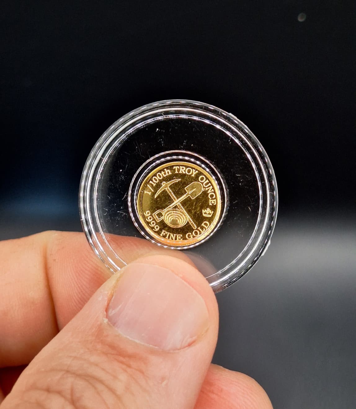 .9999 Pure Gold Coin Prospector Round Sealed In Capsule Ships Free!