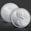 Lincoln Wheat Cent Silver Round .999 fine Silver Bullion 1 Troy Ounce
