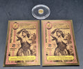 American Eagle Gold Round 1/500 oz & 2 Idaho Goldback 1/4 Gold Notes Set