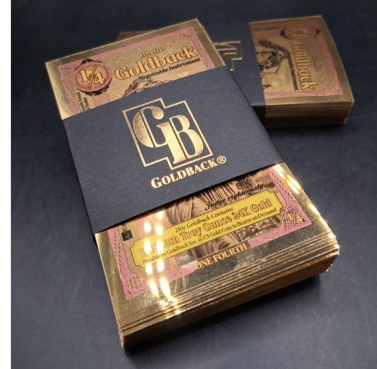 10x - 2026 1/4 IDAHO Goldback Gold Foil Note 1/4000 oz 24k IN STOCK!