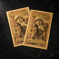 SET OF 2 - 2026 1/4 IDAHO Goldback Gold Foil Note 1/4000 oz 24k IN STOCK!