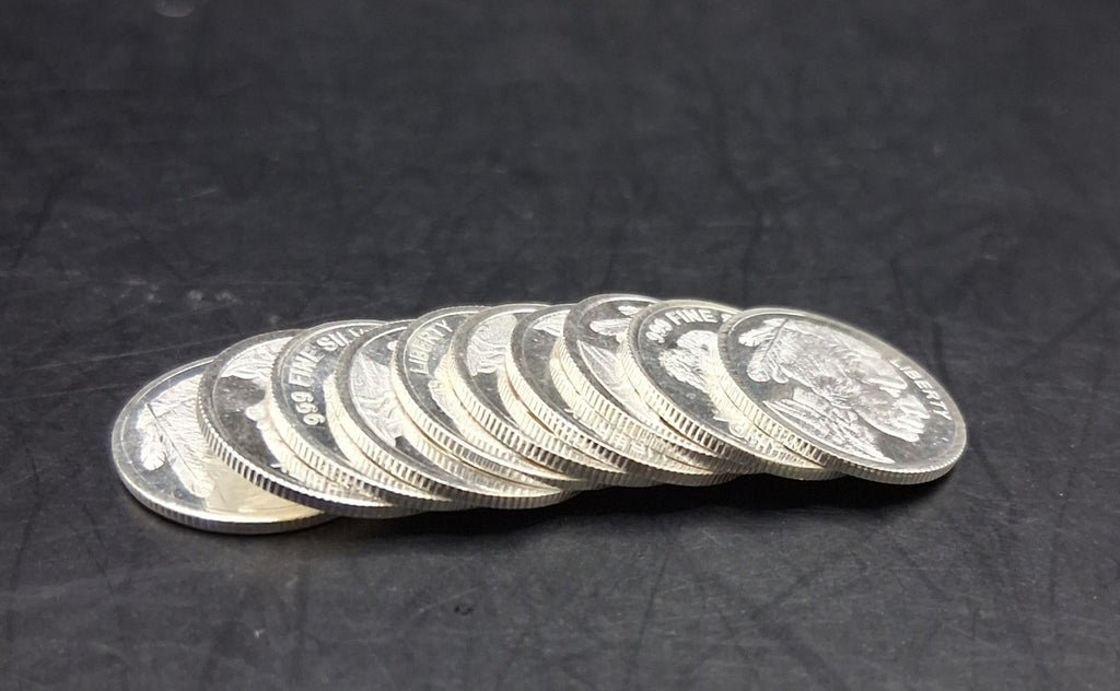 Lot of (20) - 1 Gram .999 Fine Silver Round - Buffalo / Indian Head