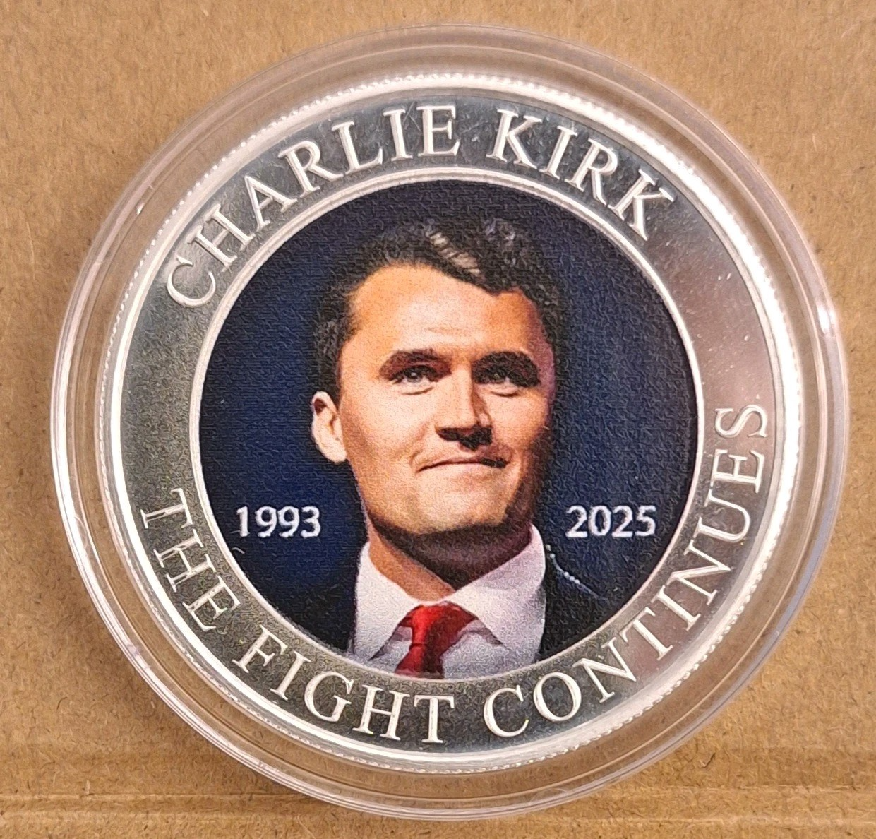 Charlie Kirk Memorial 1 oz .999 Silver (Colorized) Coin with Certificate