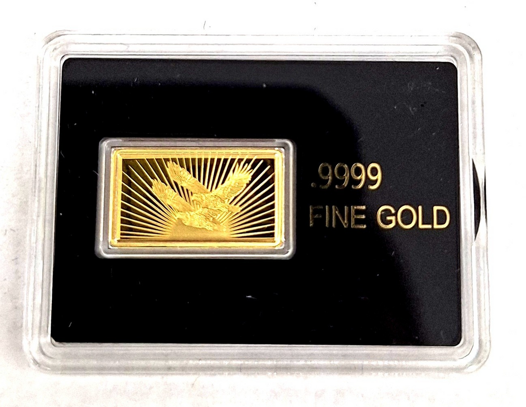 Double Eagle .9999 Pure Gold Bar Proof Collectible Bullion