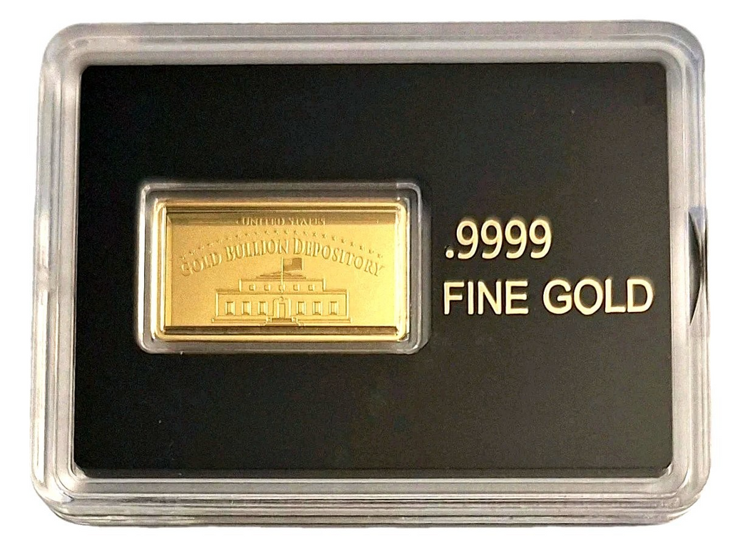 Fort Knox Bullion .9999 Pure Gold Bar Proof Collectible