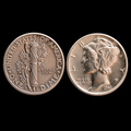 Lot of 4 - Mercury Dimes GEM BU Uncirculated 90% Silver 10c Original Estate 4 Dime