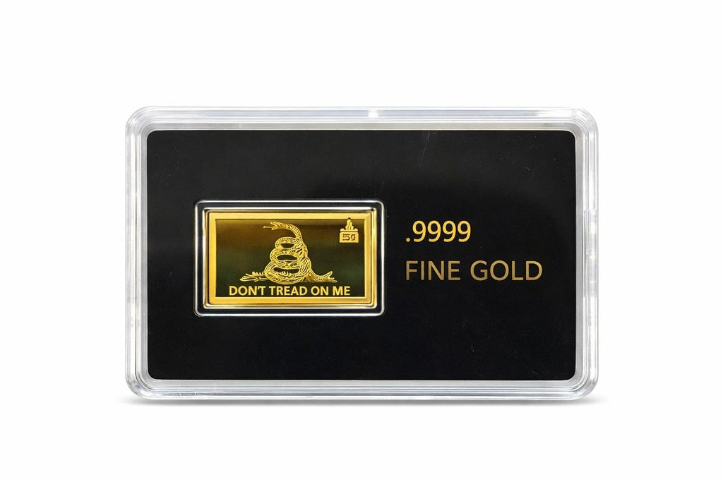 Gadsden Flag    Pure Gold Bar 24k .999 American Gold Ingot