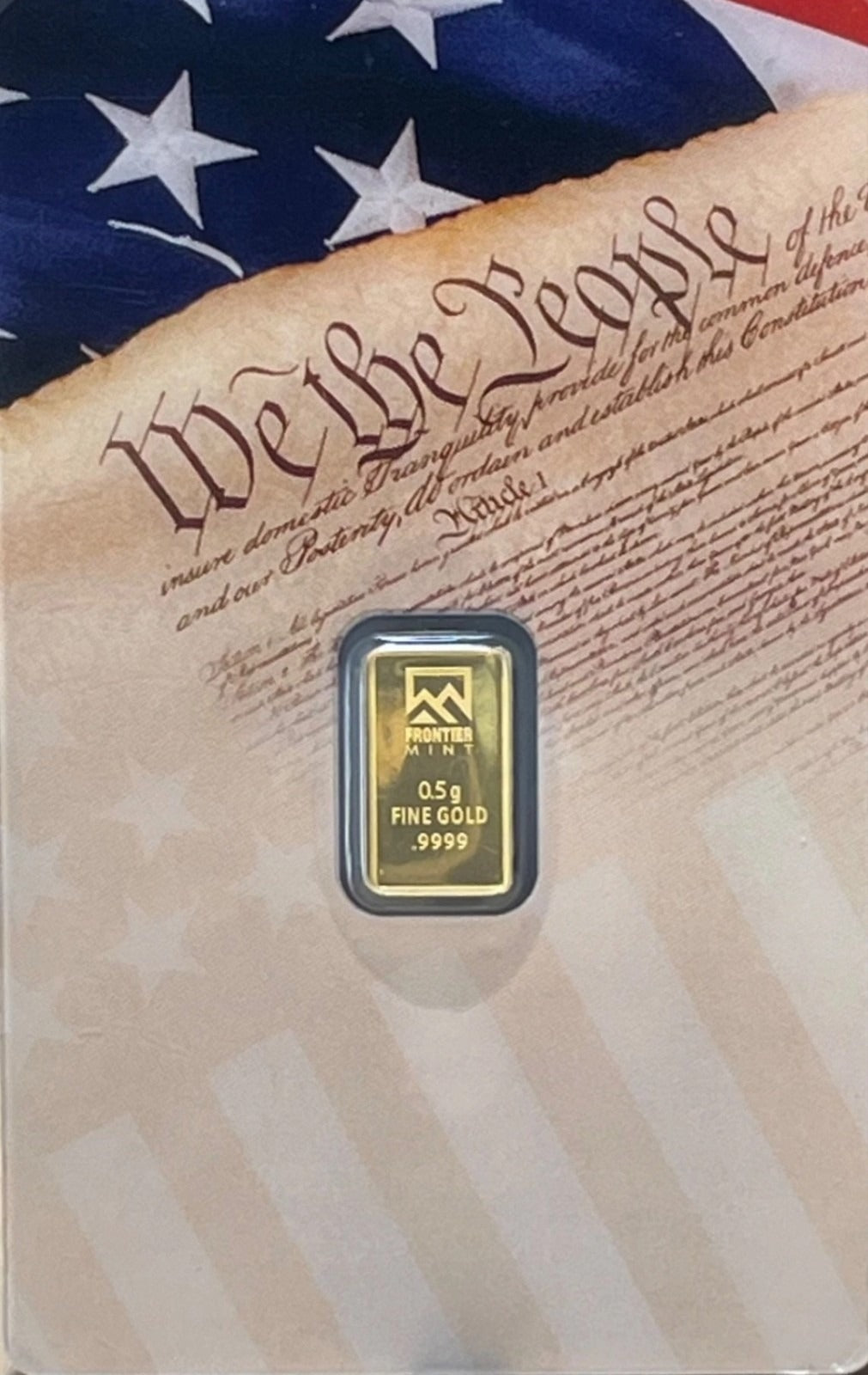 WE THE PEOPLE” 🇺🇸 .9999 GOLD Bar - Pure Investment Grade Bullion in Assay ✨