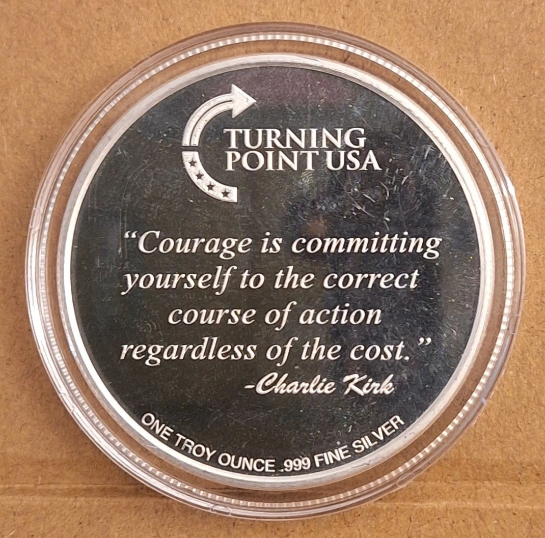 Charlie Kirk Memorial 1 oz .999 Silver (Colorized) Coin with Certificate