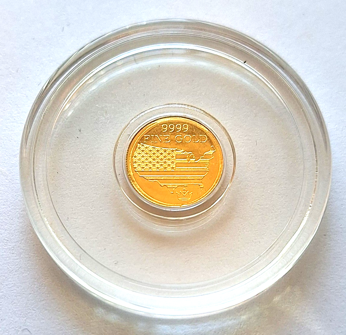 24k Pure Gold American Eagle Flag Coin 🔥 .9999 Fine Gold Bullion Round