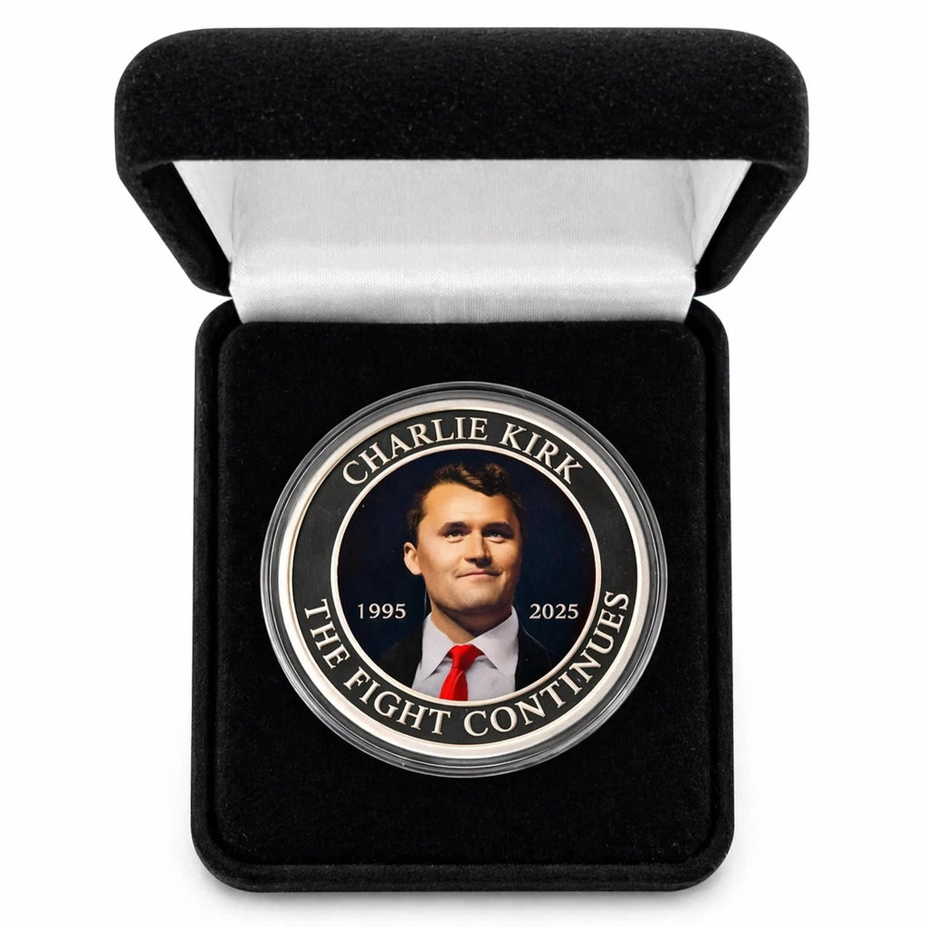 1 oz .999 Silver Charlie Kirk Memorial Coin    w/ Certificate & Display Case