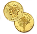 1/100 oz .9999 Pure Gold Mercury Round - Rare, Stunning Collectible