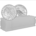 1/10 oz Golden State Mint Silver Round Incuse Indian .999 Fine Tube of 50