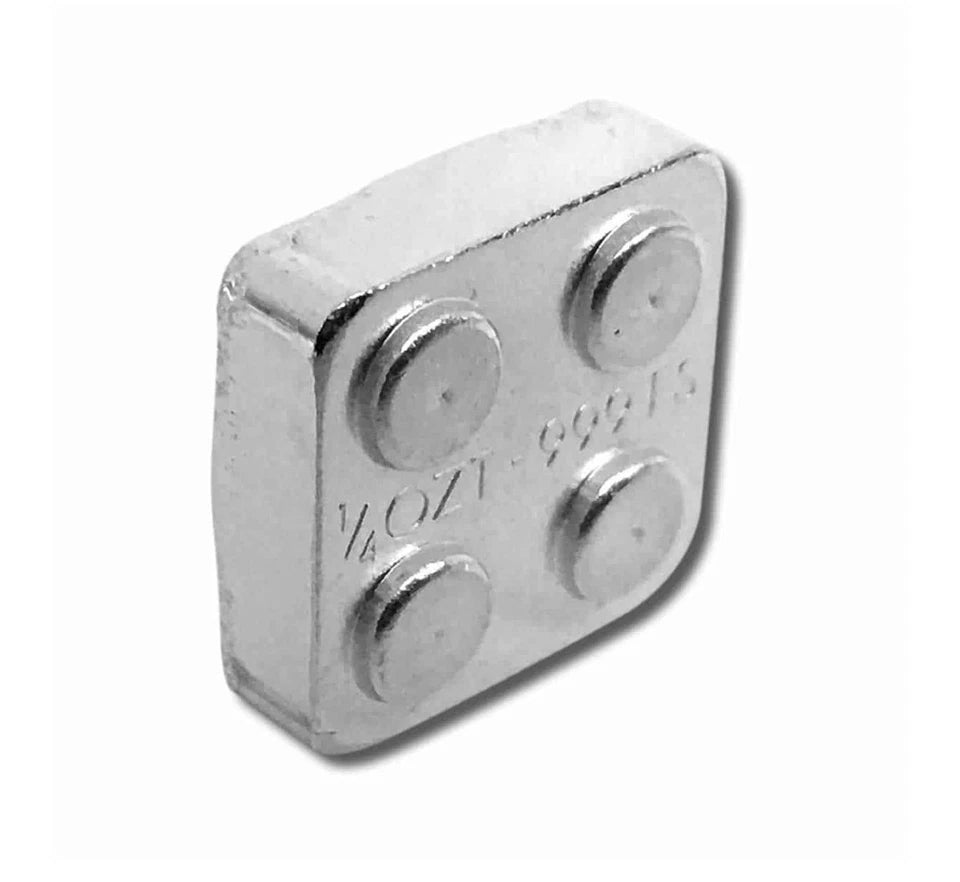 1/8 Oz .999 Pure Silver - Building Block Bar - Eighth 2X2 Lego Bullion Stackable