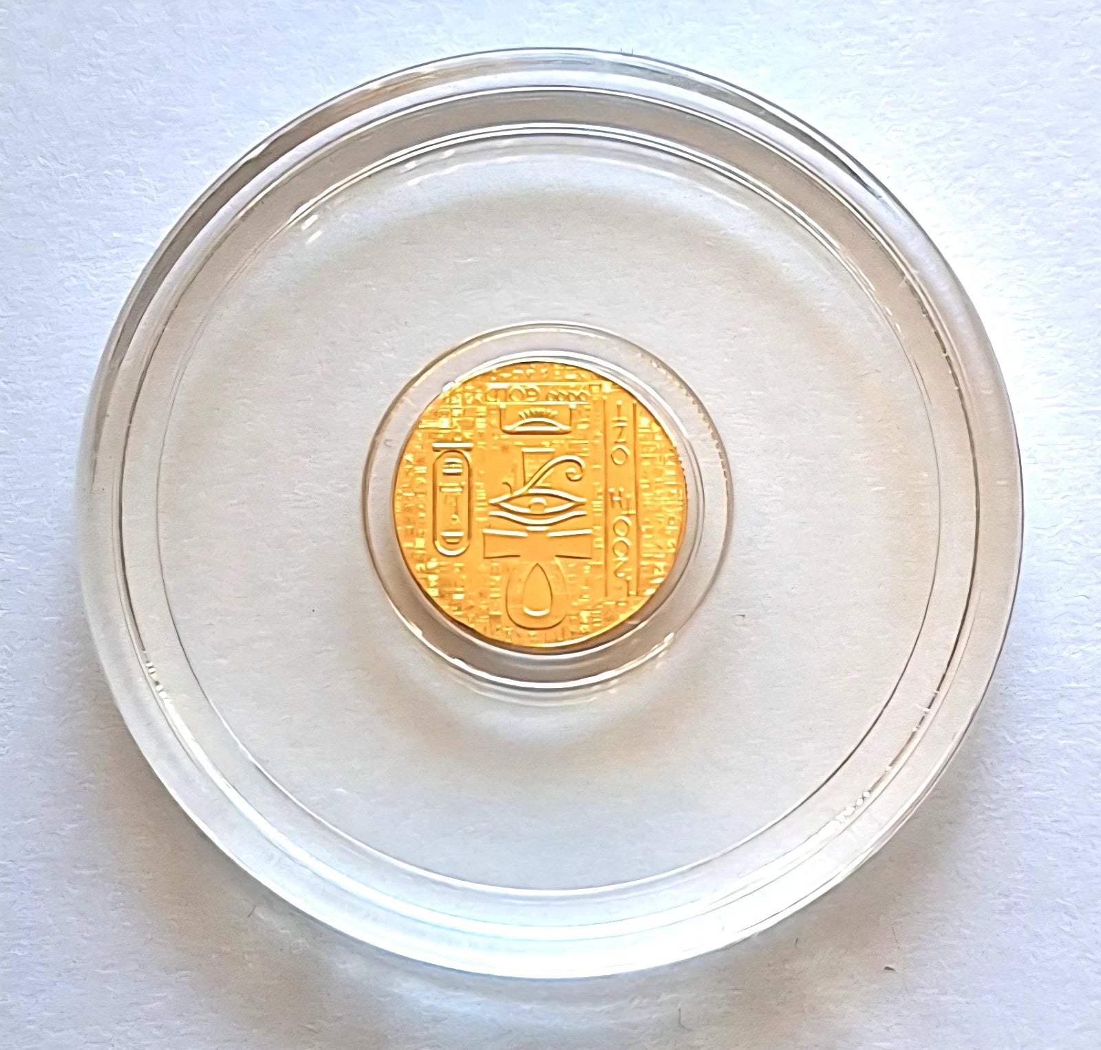 1/200 oz .9999 Pure Gold Egyptian Scarab Round   24K Fine Gold Bullion